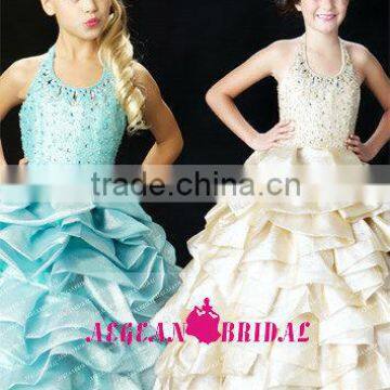 StyleMW0165 New Arrival Organza Crystal Little Girls Ball Gown and Cocktail Dresses