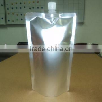 Custom stand up Aluminum Foil spouted pouch for liquid