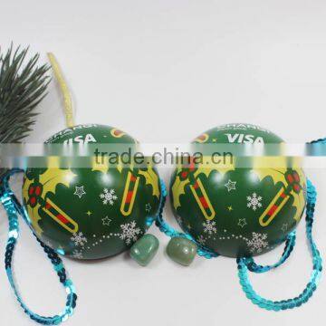 2016 christmas Gift Ball Tin Christmas Tin Ball