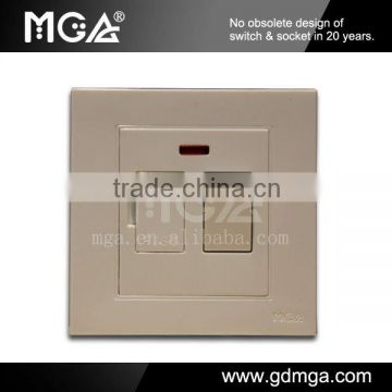 MGA A-K01AFU 5A Double pole fuse switch with Neon