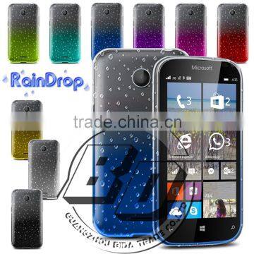 3D Raindrops Gradient Color Style Transparent Hard PC Case For Microsoft Nokia Lumia 435 mobile phone case cover