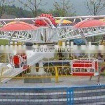 funny !! double flying in amusement park