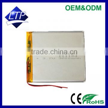 Factory Direct selling Rechargeable 458090 small lithium polymer battery 3.7V 3600mah polymer battery for Tablet PC