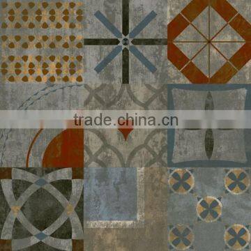 CEMENT STONE GLAZED PROCELAIN TILE FLOORING COLOURFUL TARTAN DESIGN FROM FOSHAN HOMEY CERAMIC