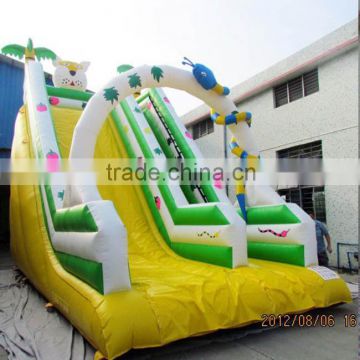 Tiger and snake giant inflatable slide for sale