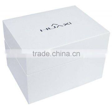 gloss white wooden single watch box with pillow