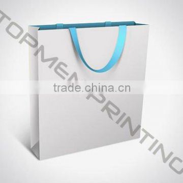 Blue Ribbion Glossy White Paper Bag