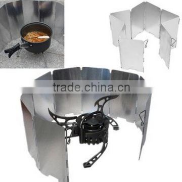 Foldable Aluminum Plates BBQ Stove Wind Shield / Plates Wind Screen / aluminum heat shield