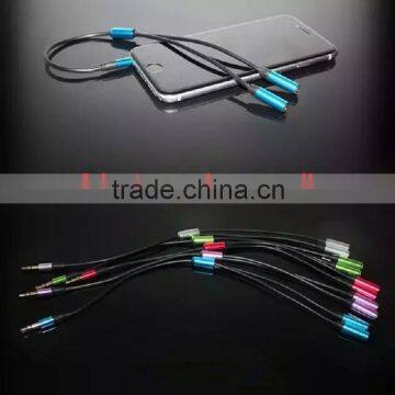 3.5mm Male- Female Headphone Earphone Splitter Audio AUX Cable With Volume Control