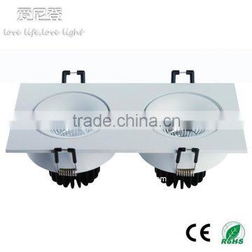 Double recessed led downlight square 7w 9w 14w led cob downlight low glare downlight