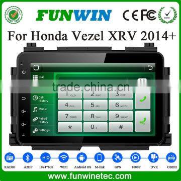 Funwin 2 din 8" Android 4.4 multimedia system Car DVD Player for Honda Vezel HRV XRV 2014 2015 with Radio GPS navigation