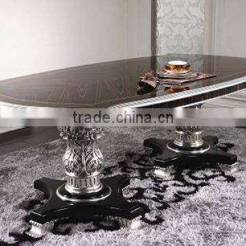 DXY-YL-A9050-1 Black Marble Stone Inlaid Dining Table Top Semi Precious Stone Inlay Table Top