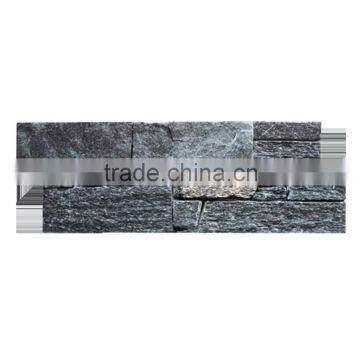 High Quality Black Quartz Natural Stone Wall