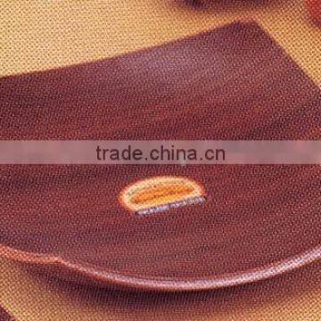 Curved Design Mahogany Snack Tray, Non-Slip Tray, Wooden Tray, Tray, Snack Tray, Small Size Snack Plate, Wooden Snack Plate