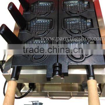 (2 in 1) 3pcs Commercial Use Non-stick 110v 220v Electric Ice Cream Mug Shaped Taiyaki Machine + Batter Dispenser photo-1