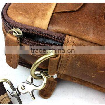 Boshiho Vintage Cowhide Leather Handle Handmade Travel Bags Organizer photo-3