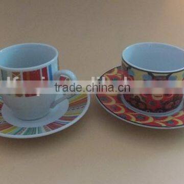 Turkish Coffee and Tea Set Ceramic Tea Cups and Saucers Sets Porcelain Cup and Saucer photo-5