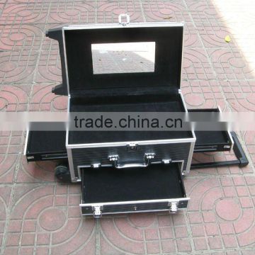 aluminum cosmetic trolley case