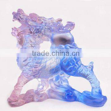 BS223 the Small Size Crystal Fengshui Crafts of Chinese Dragon--Qilin photo-1