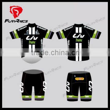 Custom Road Bike Jerseys Short Sleeves Black Liv Biking Jerseys Cycling Shirt