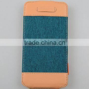 High Quality Fabric Leather Case Cru Series Nubook Type for Samsung Galaxy S5