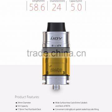 Stock Offer!! --IJOY Tornado RDTA 300W Huhe Vape Cloud Atomizer with 17.8mm Two Post Build Deck