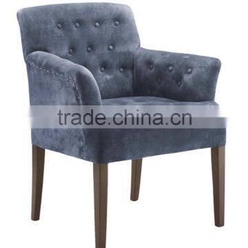 Modern hotel sofa button tufted fabric sofa chair restaurant tub chair