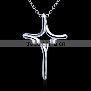 Newest Popular Sliver Pendant Necklace Cross Silver Necklaces Alloy Necklace Jewelry photo-3