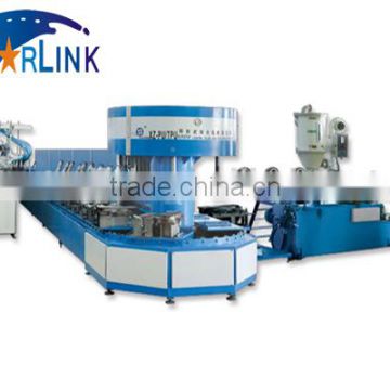 2015 New Wenzhou Starlink Patent Best Performance Loop-line 2 color production line PU TPU moulding shoe injection machine