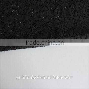 Net Black Cotton Lace Fabric, French Guipure Lace Fabric for Wedding Dress photo-5