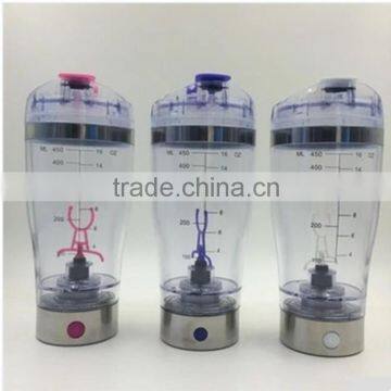 2016 electric Joyshaker bottle electric silver shaker rechargeable protein shaker accept customized color