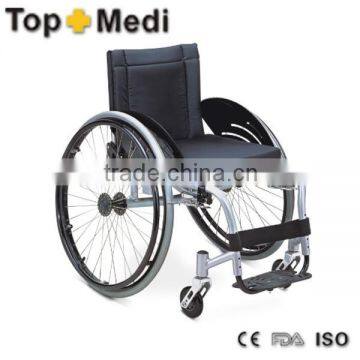 Rehabilitation Therapy Supplies Lightweight Leisure & Sport Wheelchair for Disabled People