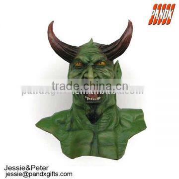 Horror green moster latex Halloween party mask