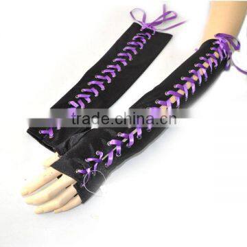 new design long party sexy lace up gloves for women