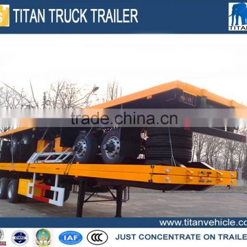 China supplier container flatbed semi trailer widely used truck trailer price for low