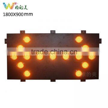 1200*600mm aluminum truck mounted yellow led flashing arrow board led lamps