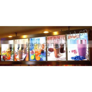 advertisment light up led wall mounted menu holders