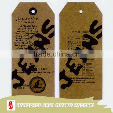 Custom free design printed booklet hang tag