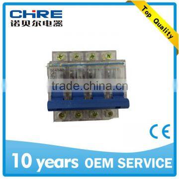 mini circuit breaker with transparent cover DZ47-63 4P 6-32A