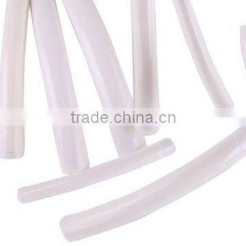 G1-010 WHITE salon nails ,square salon nails ,long nails .