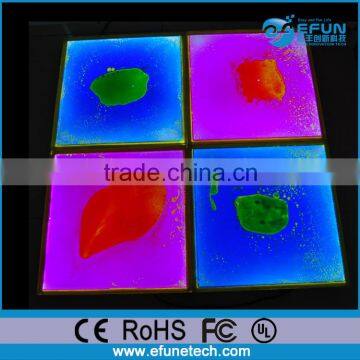 vinyl glow liquid dance tile for disco/party/nightclub,decorative liquid led pvc floor tile