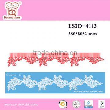 LFGB standard fondant cake decoration lace mold silicon baking mat