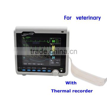 100% guaranteed vet Patient Monitor veterinary multi parameter ecg temperature spo2 for animal with Thermal recorder