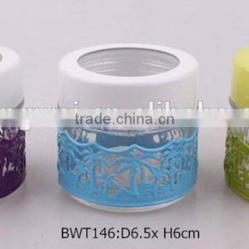 100ml glass spice bottle with metal coating
