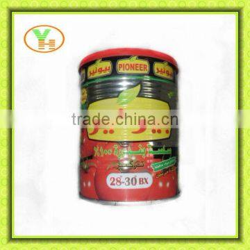 70g-4500g Canned Food List,canned Tomato Paste With Brix 28%-30%