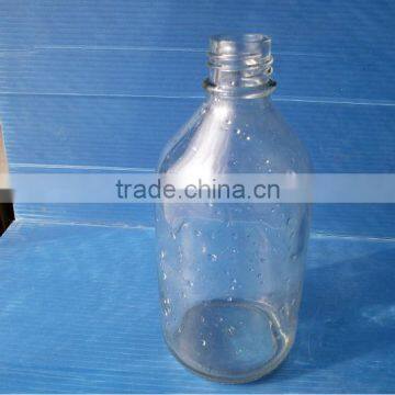 500ml clear glass pharmaceutical bottles with white lid