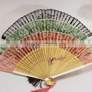 Spanish Lady Hand Fan Bamboo Foldable Hand Fan with custom Logo