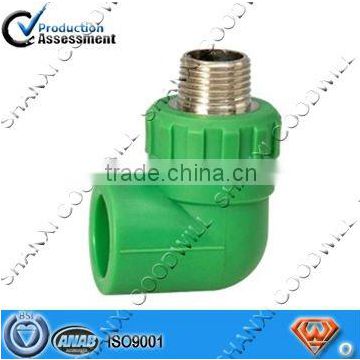 ppr pipe fittings 90 degree elbow male thread