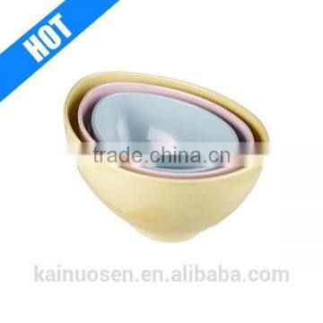 custom ceramic egg shaped bowl plaster color