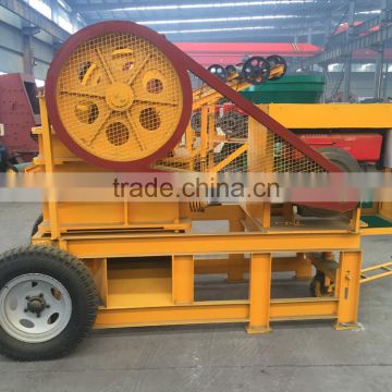 Hot sale stone crusher with diesel engine, mobile jaw crusher PE250*400 with CE